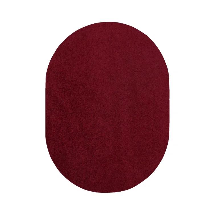 Latitude Run® Furnish My Place Modern Plush Pet and Kids Friendly Solid Color Burgundy Area Rugs, Stain & Fade Resistance, Made in USA, Perfect for Living Room, Dining Room, Bedroom, Playroom and Kidsroom, Event, Wedding Rug