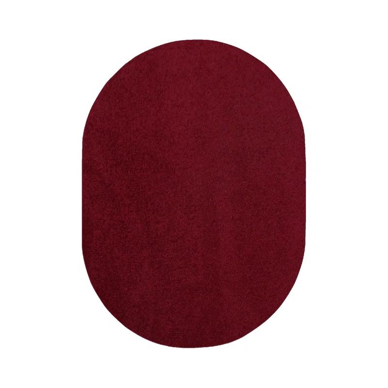 Latitude Run® Furnish My Place Modern Plush Pet and Kids Friendly Solid Color Burgundy Area Rugs, Stain & Fade Resistance, Made in USA, Perfect for Living Room, Dining Room, Bedroom, Playroom and Kidsroom, Event, Wedding Rug