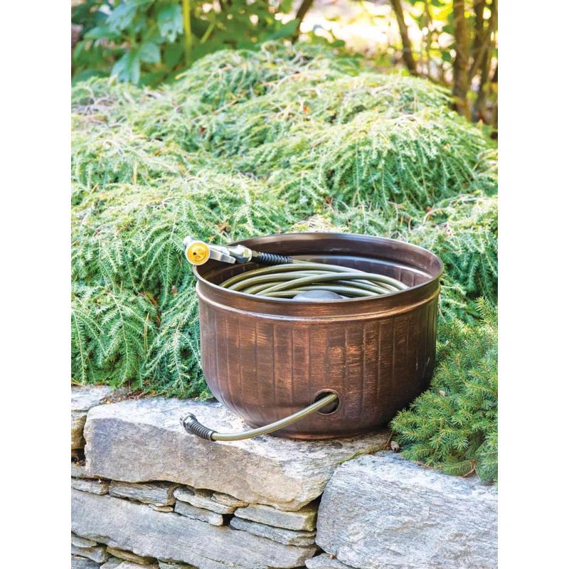 Gardener's Supply Company Brushed Bronze Garden Hose Pot