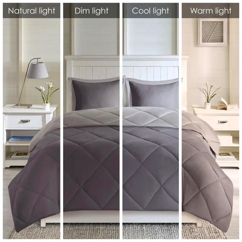 Madison Park Essentials 3M Scotchgard Reversible Down Alt Comforter Set