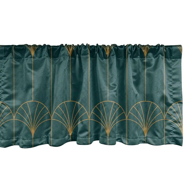 Ambesonne Geometric Tailored 54'' W Window Valance
