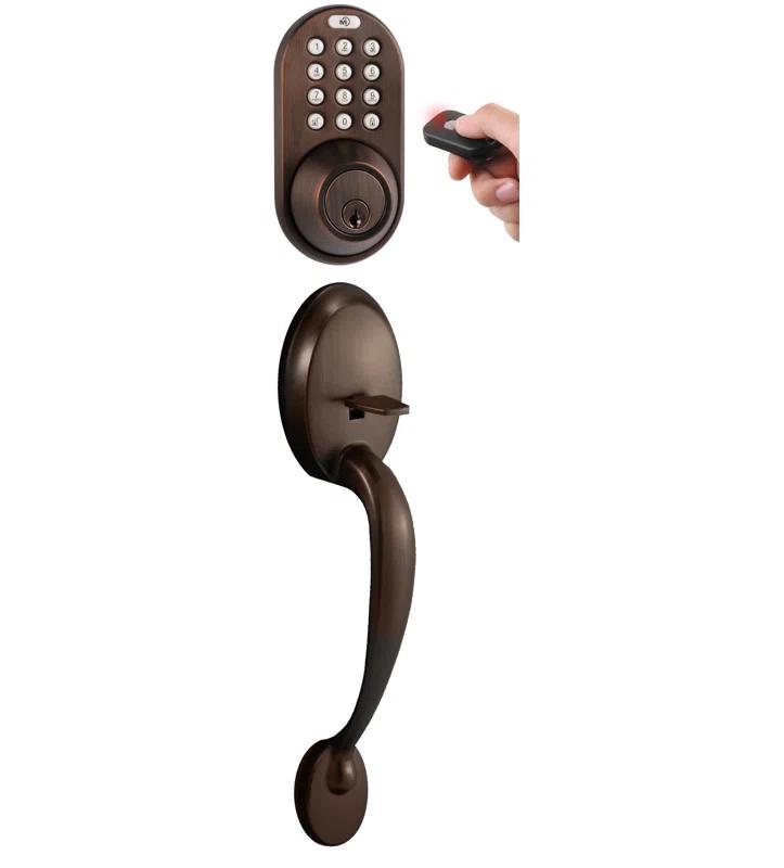 Milocks Handleset with Smart Deadbolt and Door Knob and Rosette