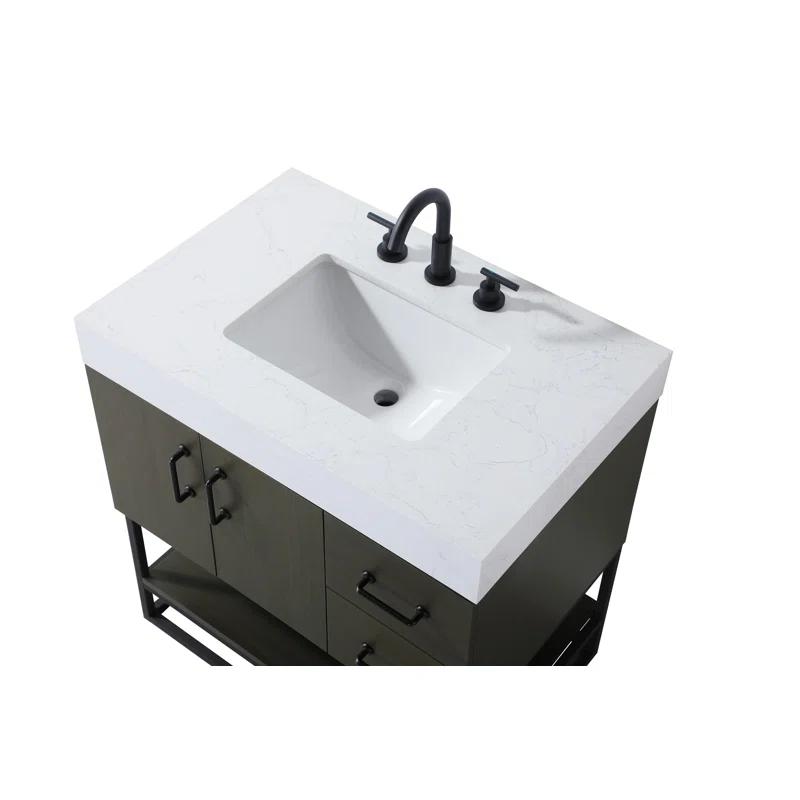 Living District 32 inch Single Bathroom Vanity