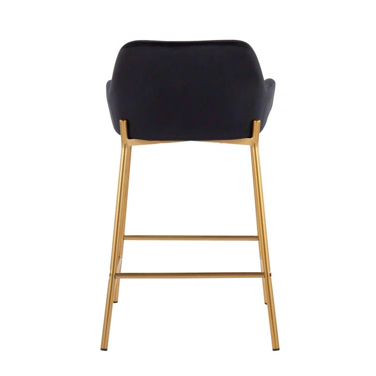 Willa Arlo™ Interiors Cassiopeia Upholstered Counter Stool with Metal Frame (Set of 2)