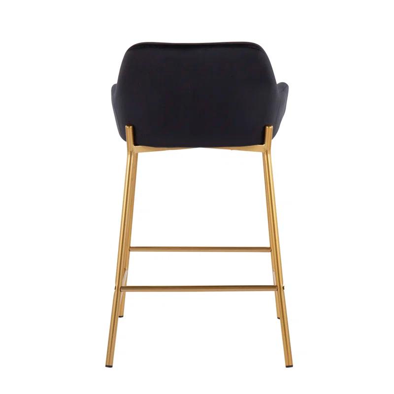 Willa Arlo™ Interiors Cassiopeia Upholstered Counter Stool with Metal Frame (Set of 2)