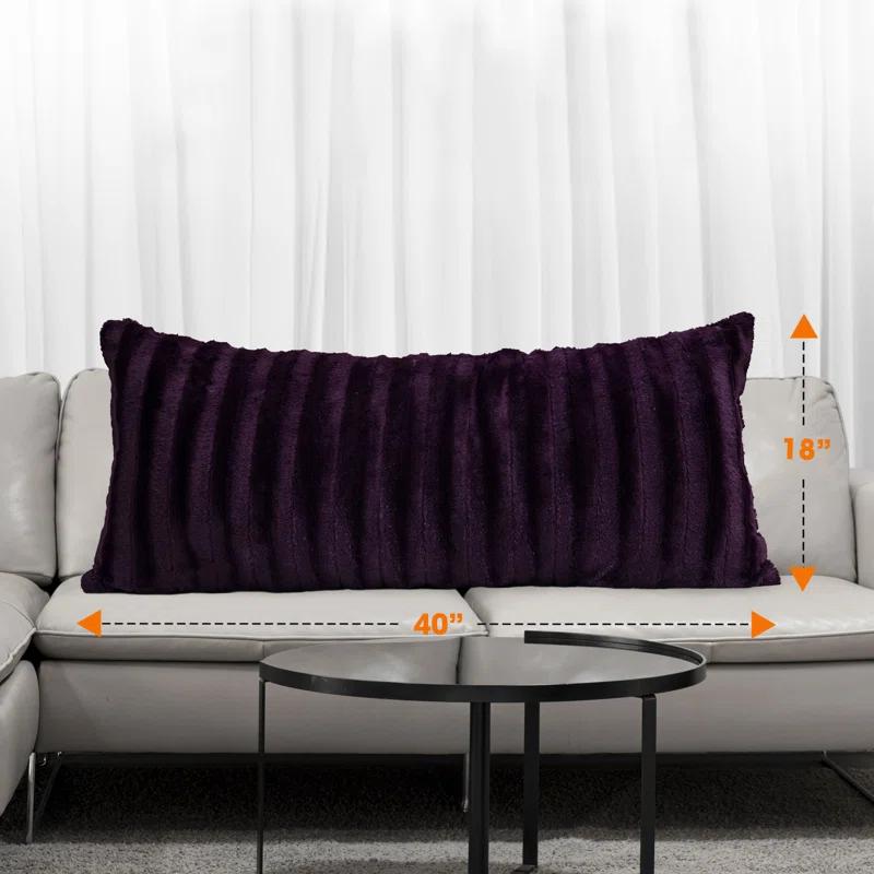 Cheer Collection Faux Fur Throw Pillow