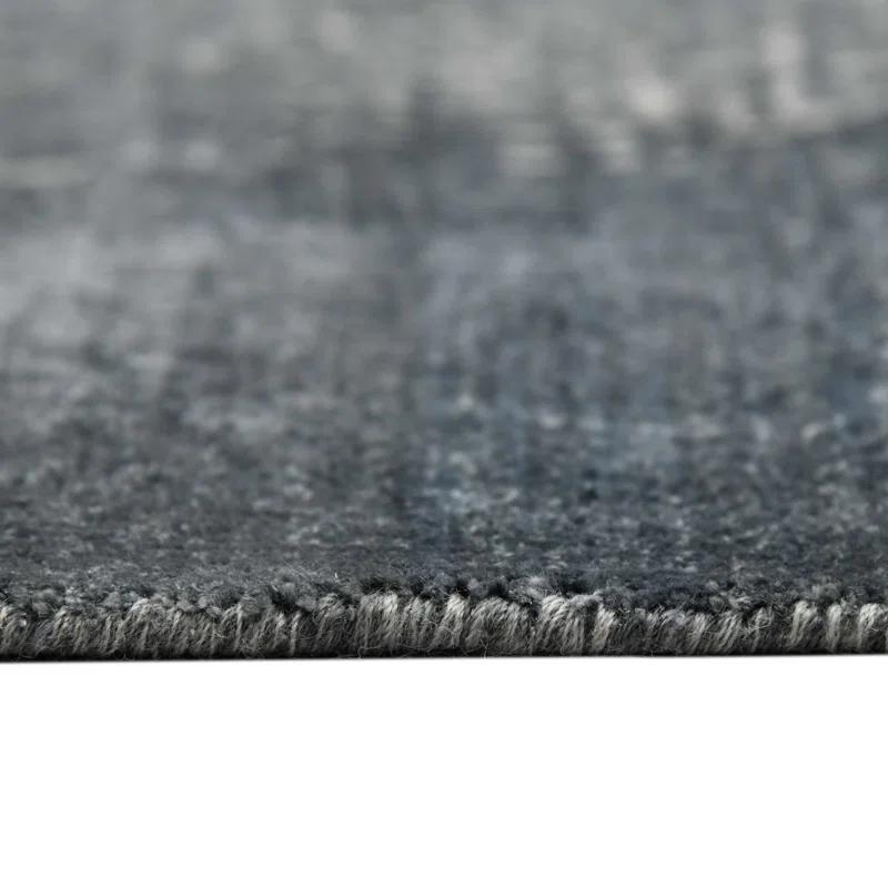 AMER Rugs Hermitage Empress Salon Black Hand-Knotted Wool/Viscose Area Rug