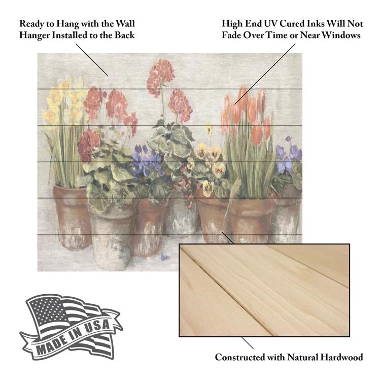 Trademark Fine Art " Spring In The Greenhouse Neutral " by Carol Rowan Painting Print