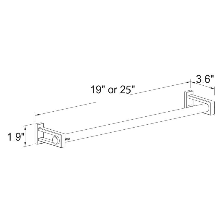 Ginger Frame 18" Towel Bar 3002/PC