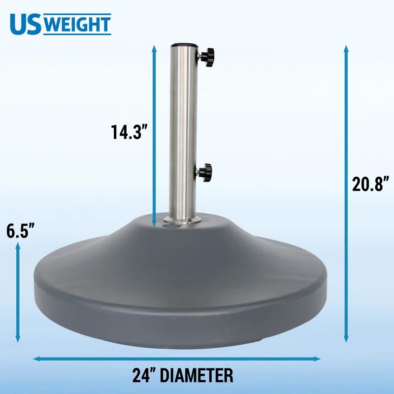US Weight Fillable 120lb Capacity Free Standing Patio Umbrella Base