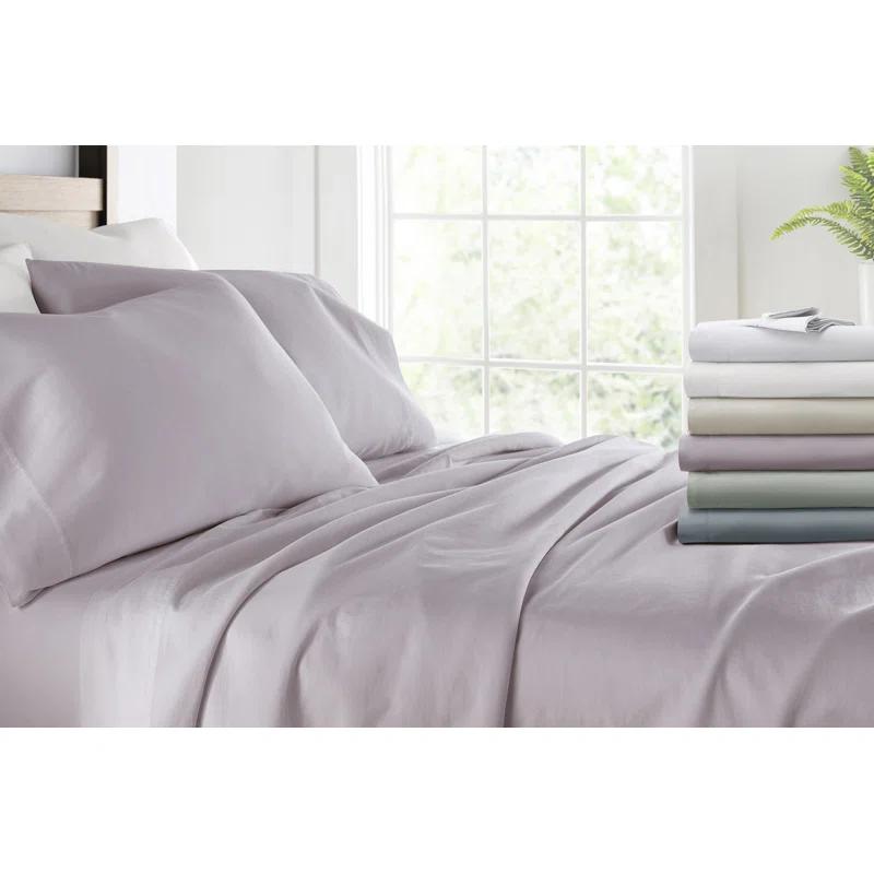 Sateen Long-Staple Cotton Deep Pocket Sheet Set