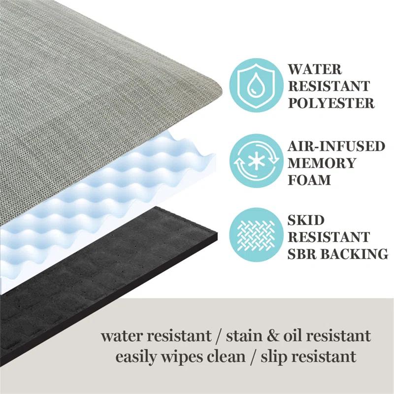Martha Stewart Martha Stewart Mira Modern Heathered Anti-Fatigue Air-Infused Kitchen Mat