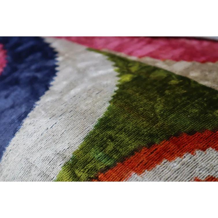 Canvello Geometric Velvet Throw Pillow