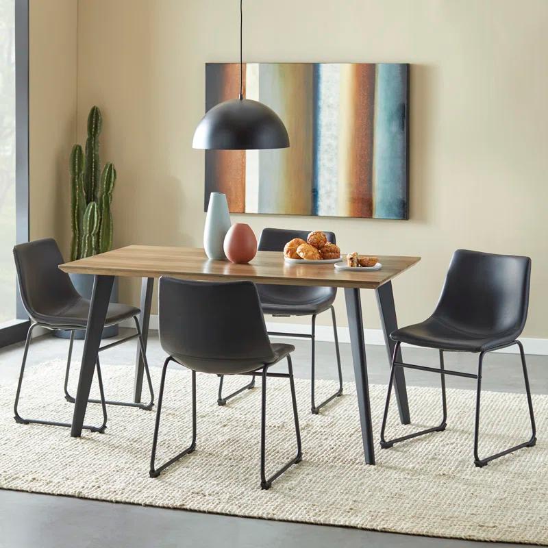 Metal Base Dining Table