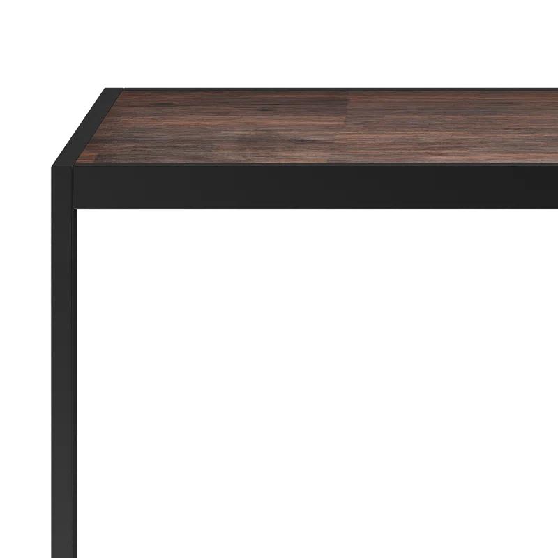 Simpli Home Erina 48"W Solid Acacia Wood Small Desk, Industrial Style with Keyboard Tray and 2 Drawers