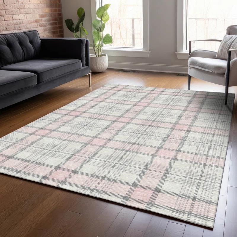 Machine Washable Indoor/Outdoor Chayden ACN1052 Pink Rug