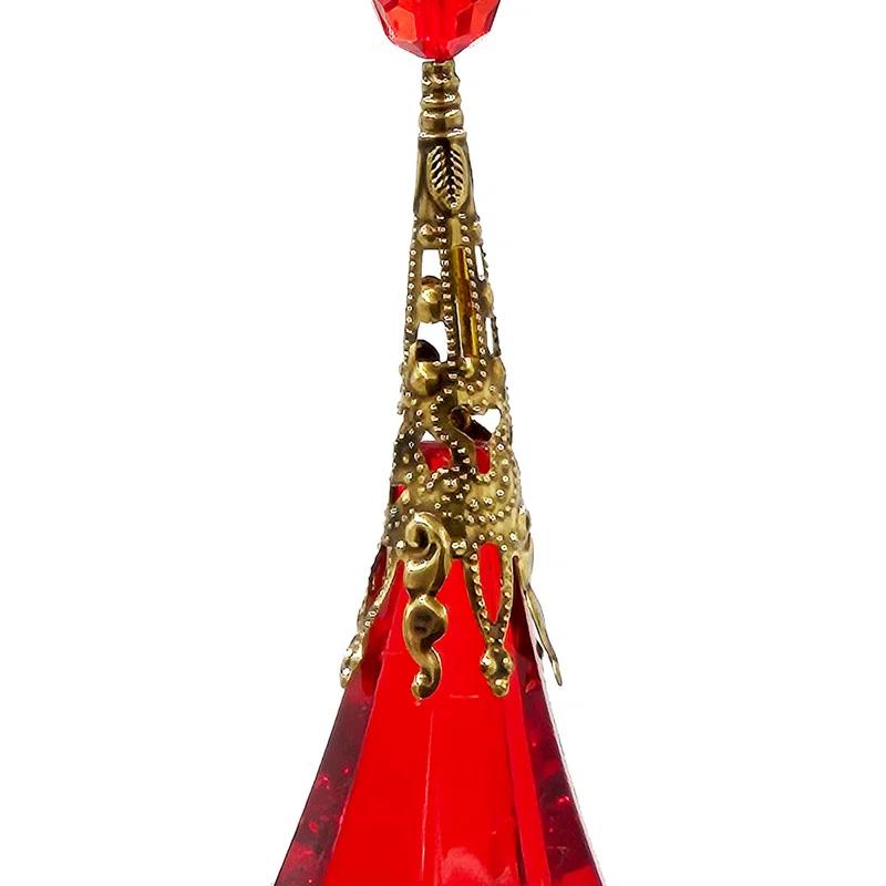 A&B Home 9" Long Acrylic Drop W/Polyester Tassel Hanging Ornaments - Set of 12 (Set of 12)