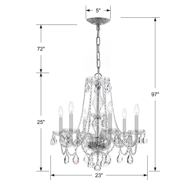House of Hampton® Kimmori 6 - Light Glass Dimmable Chandelier