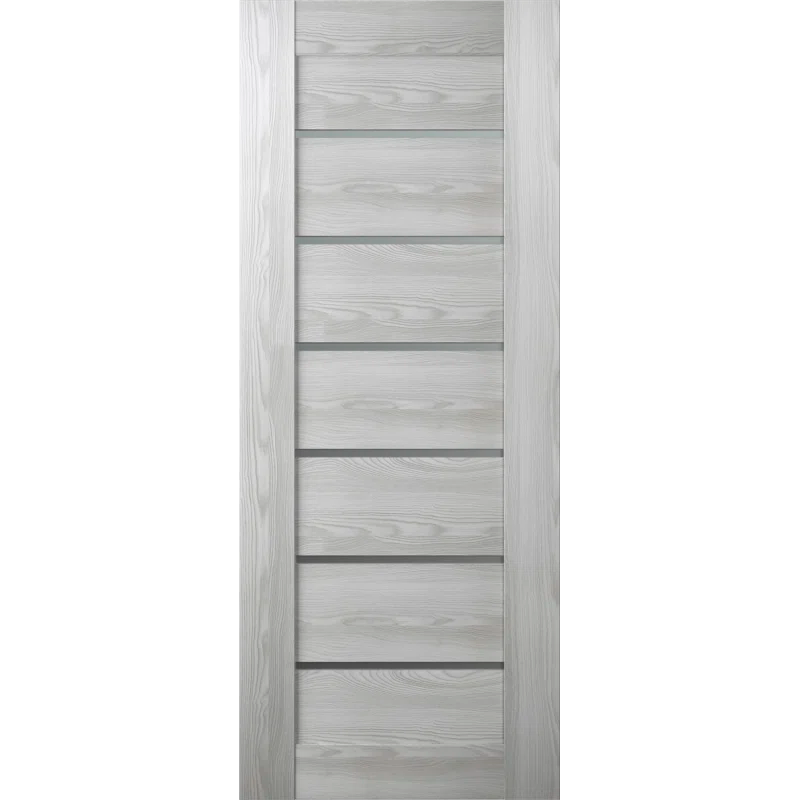 Belldinni Avon 07-02 Paneled Manufactured Wood and Frosted Glass Interior Door Slab