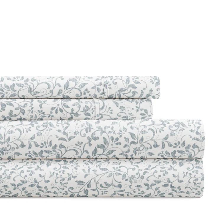 IEnjoy Home 4 Piece Sheet Set Patterned Microfiber Ultra Soft Bedding in Floral Dream & Reviews | Wayfair