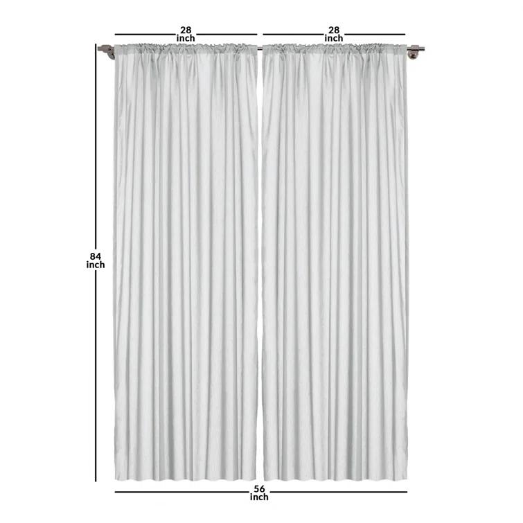Ambesonne Microfiber Floral Semi-Sheer Rod Pocket Curtain Panels (Set of 2)