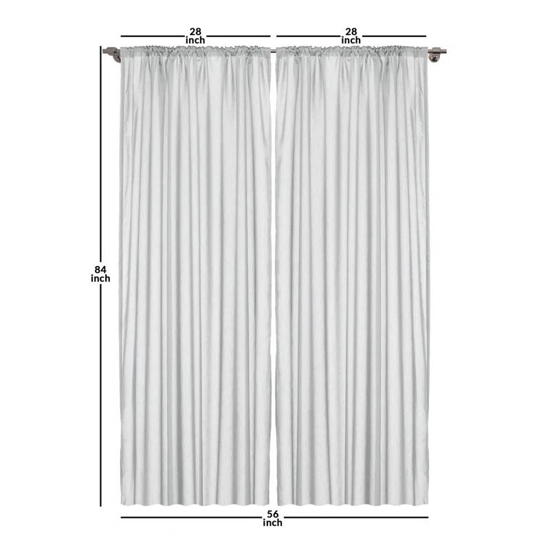 Ambesonne Microfiber Floral Semi-Sheer Rod Pocket Curtain Panels (Set of 2)