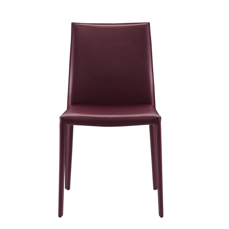 Orren Ellis Sperazza Leather Upholstered Dining Chair
