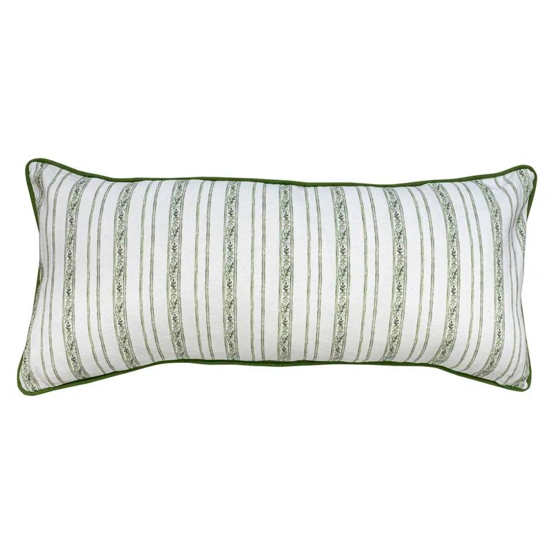 Juliska Seville 11" x 22" Pillow Cover & Insert - Green/White