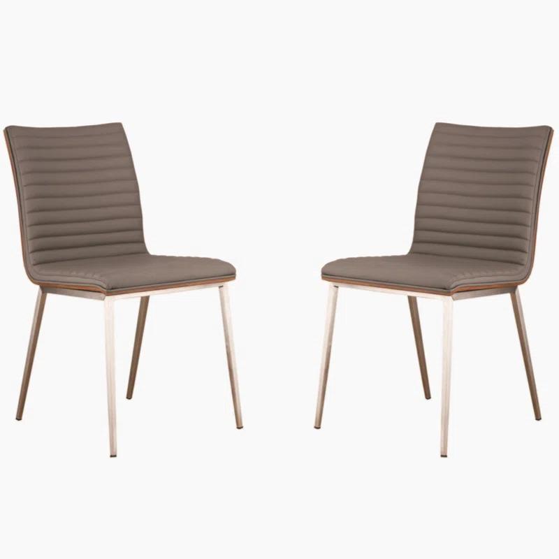 Wenty Wood+Metal Upholstered Side Chair (Set of 2)