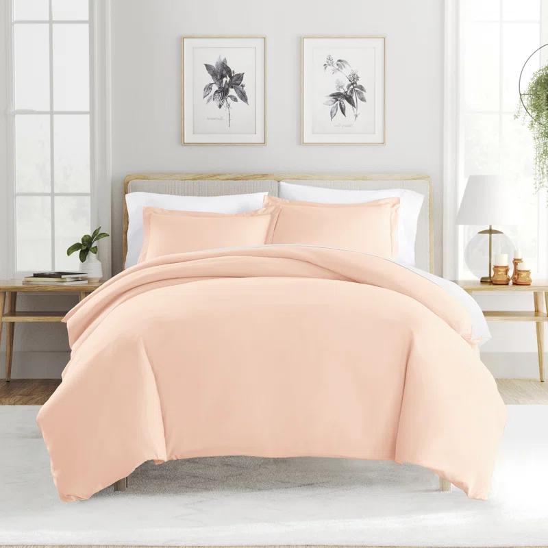 Duvet Cover Set Super Soft Microfiber Bedding in Solid Colors