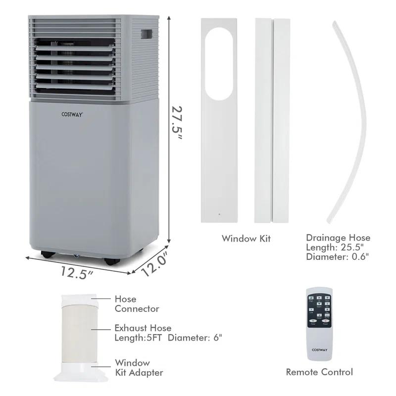 Costway 8000 BTU Portable Air Conditioner with Remote