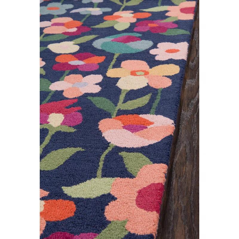 Floral Tufted Wool Rug