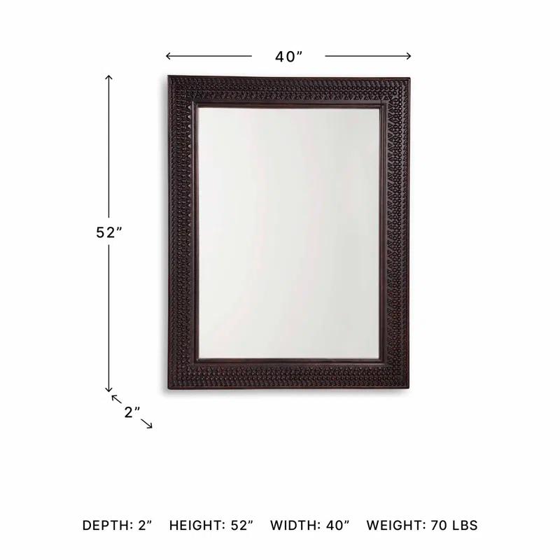 Ebern Designs Solid Wood Flat Mirror