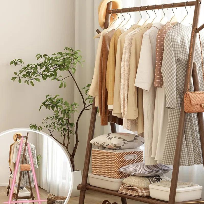Clothes Rack,Clothing Rack with Shelf and Hook, Sturdy and Portable,Garment Rack