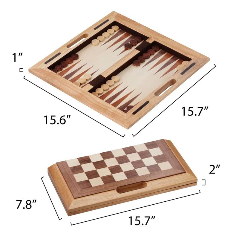 Phantoscope Classics Dutchman 3-In-1 Combo Folding Board Game Set