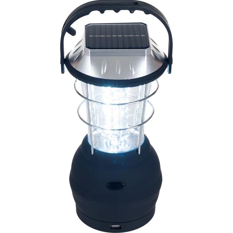 Whetstone Whetstone Dynamo Hand Crank Solar Powered Lantern - Battery-Operated or Rechargeable LED Light with Adjustable Settings for Camping