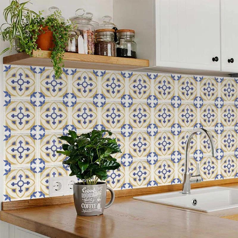 MI  ALMA 6'' W x 6'' L Vinyl Peel and Stick Field Tile (Set of 24)