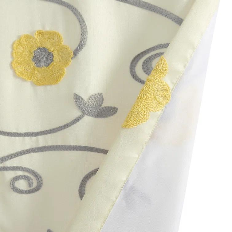 Lush Decor Floral Scalloped 42'' W Window Valance