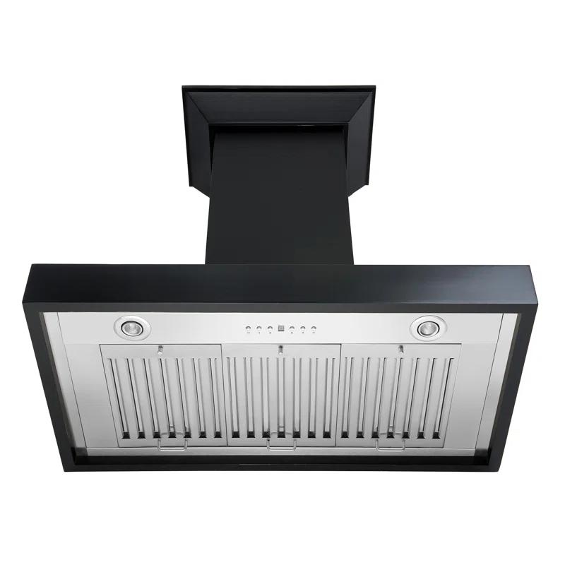 ZLINE 30 in. Convertible Vent Wooden Wall Mount Range Hood in Antigua & Walnut