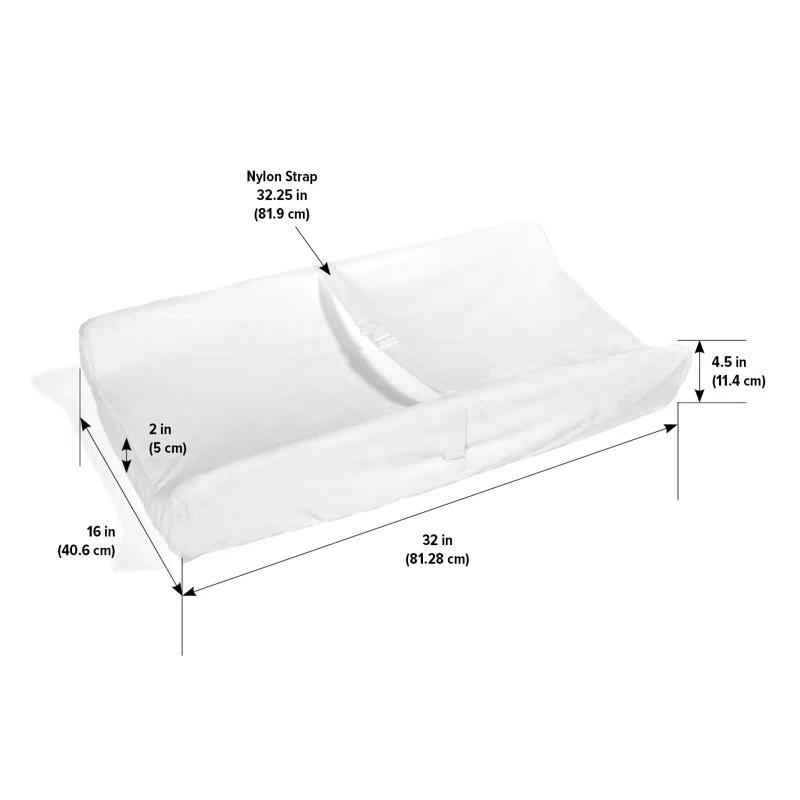 Contoured Changing Pad With Removable Cover  -  32" L x 16" W