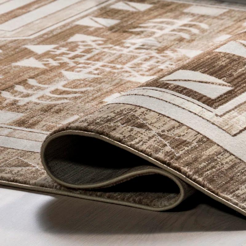 Union Rustic Agave Geometric Fringed Area Rug
