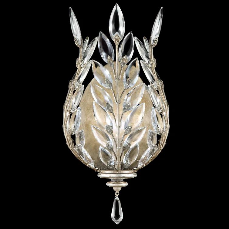 Crystal Laurel Flush Mounted Sconce
