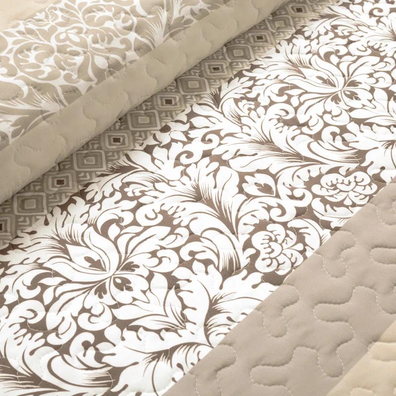 Lush Decor Boho Stripe Reversible Coverlet Set