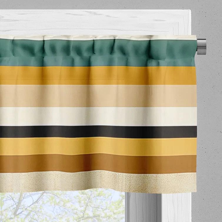 Ambesonne Striped Tailored Window Valance