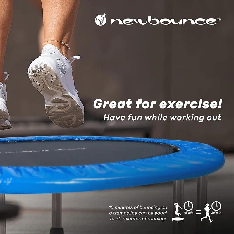 New Bounce New Bounce Mini Trampoline - Foldable Trampoline for Children and Adults - Holds Up to 220 Lbs
