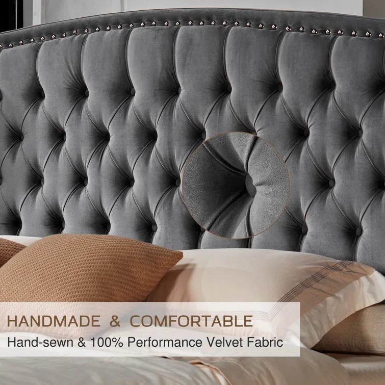 House of Hampton® Platform Bed Frame With Wingback Headboard