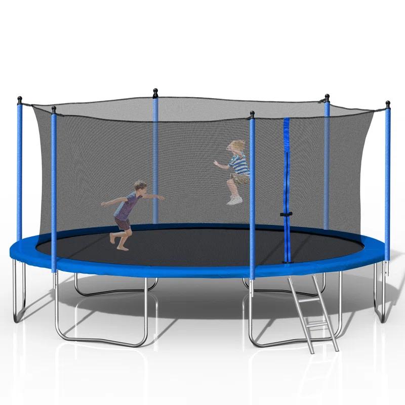 Ceballos 14FT  Trampoline With Safety Enclosure Net,Heavy Duty Jumping Mat And Spring Cover Padding For Kids And Adults,  Ladder