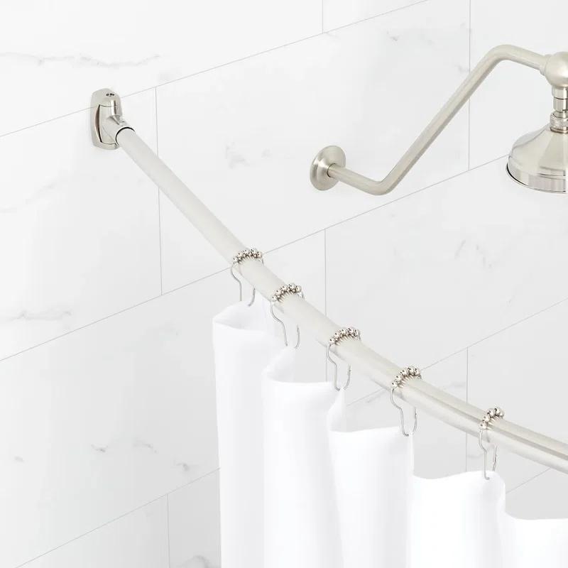 60" Brass Curved Shower Curtain Rod