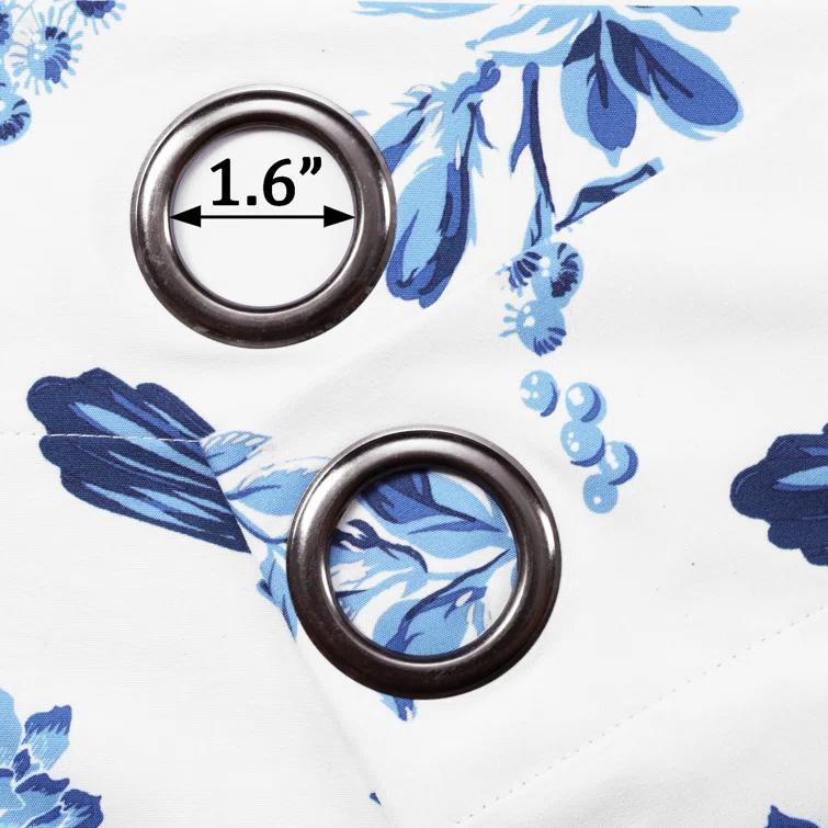Lush Decor Farmhouse Bird And Flower Polyester Curtain Pair (Set of 2)