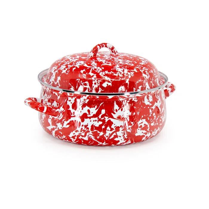 Golden Rabbit Golden Rabbit Swirl 4 Quarts Enamelware Round Dutch Oven